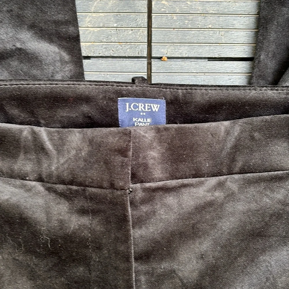 NWT JCrew velvet look pants black size 16